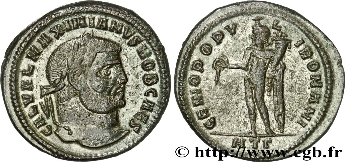 GALERIO Follis ou nummus AU