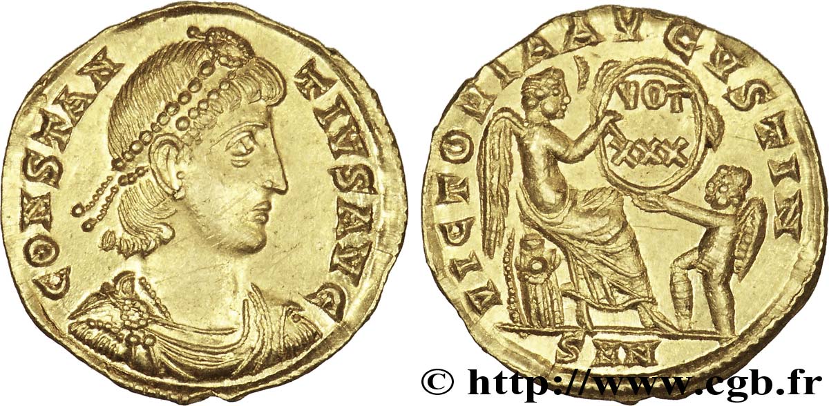 CONSTANTIUS II 1,5 scrupules en or MS