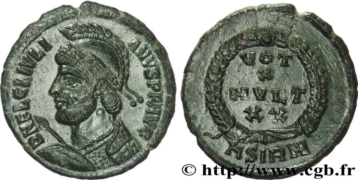 IULIANUS II DER PHILOSOPH Maiorina ou nummus, (PB, Æ 3) fST