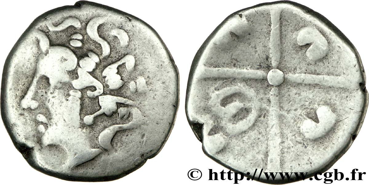 GALLIA - SOUTH WESTERN GAUL - LONGOSTALETES (Area of Narbonne) Drachme “au style languedocien”, S. 322 XF/VF