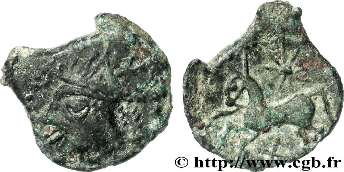 PARISII INCERTIAS (Región de Paris) Bronze au cheval, LT. 7137 BC+/MBC