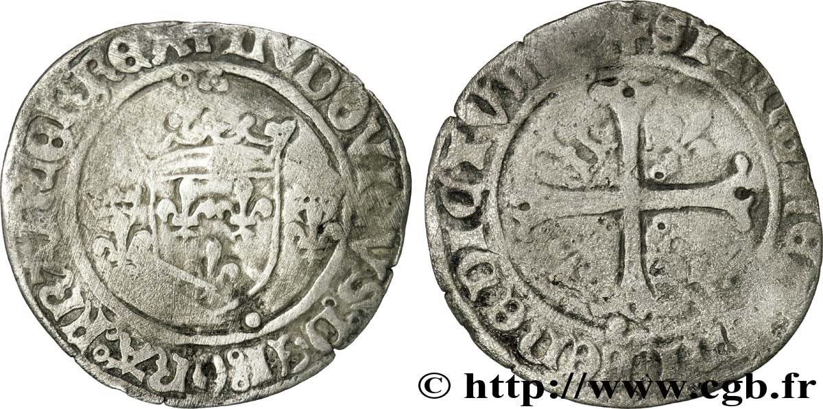 LOUIS XII  Demi-gros de roi 1512 Lyon fSS/fS