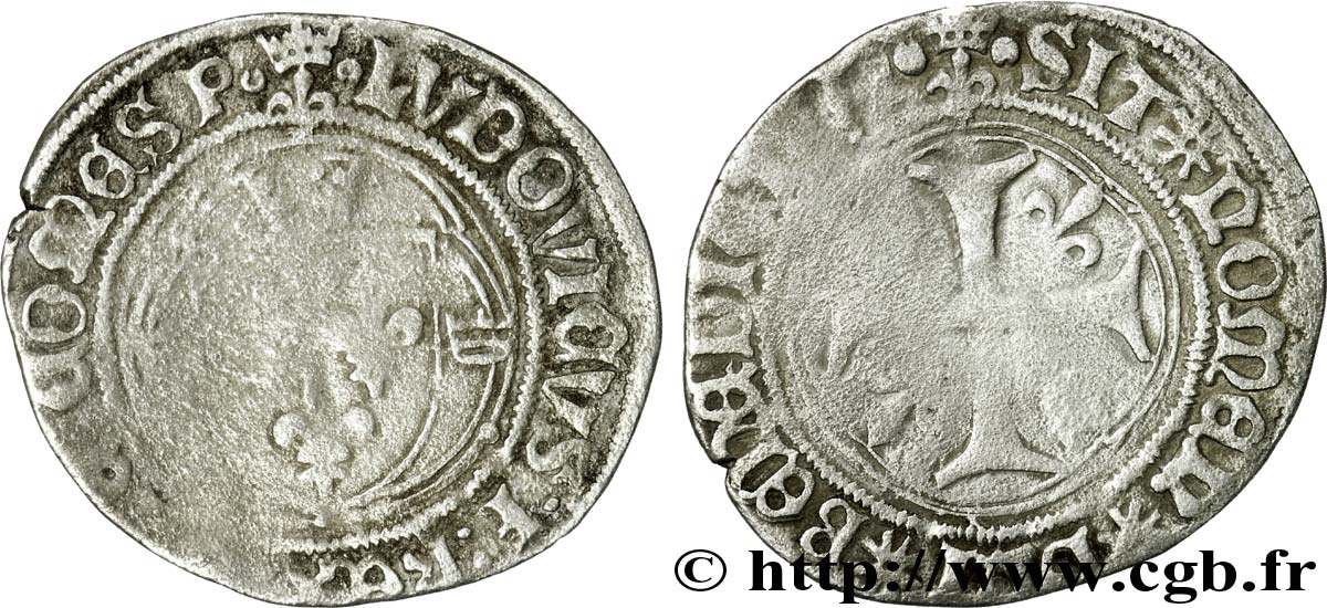 LOUIS XII  Blanc de Provence, 3e type 25/04/1498 Tarascon VF