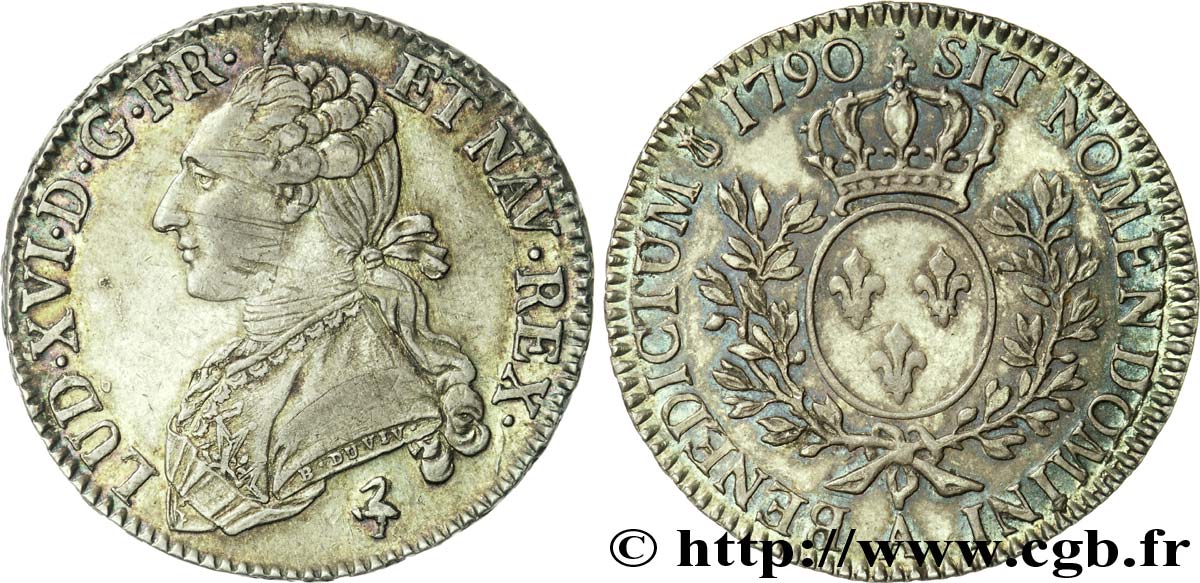 LOUIS XVI Demi-écu dit “aux branches d olivier” 1790 Paris TTB+/SUP