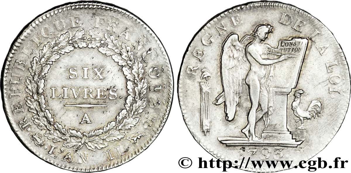 LA CONVENTION Six livres dit  au génie  1793 Paris TTB/TTB+