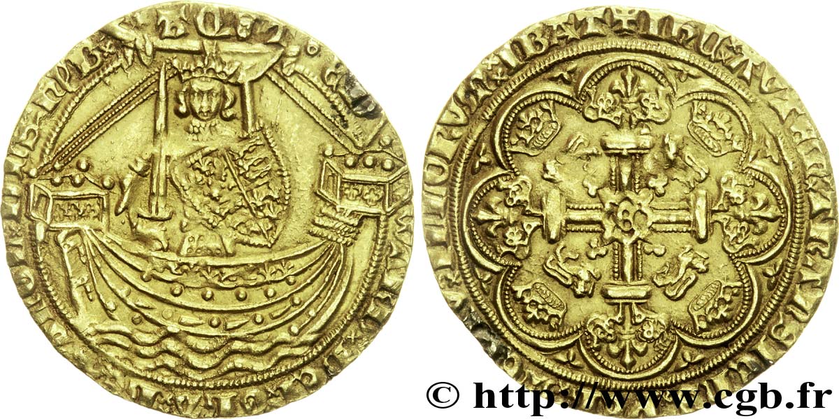 KINGDOM OF ENGLAND - EDWARD III Noble d or n.d. Londres SS