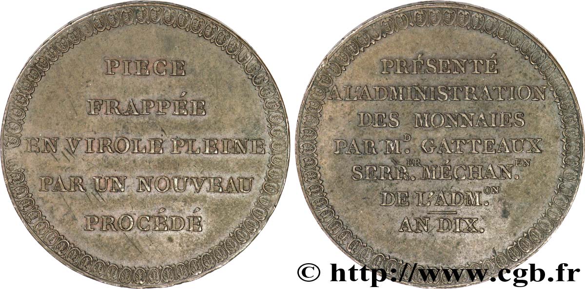 Module de 5 francs par Gatteaux 1802  VG.971  AU 