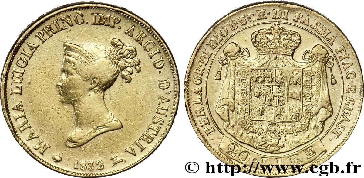 20 lire or 1832 Milan VG.2400  S 