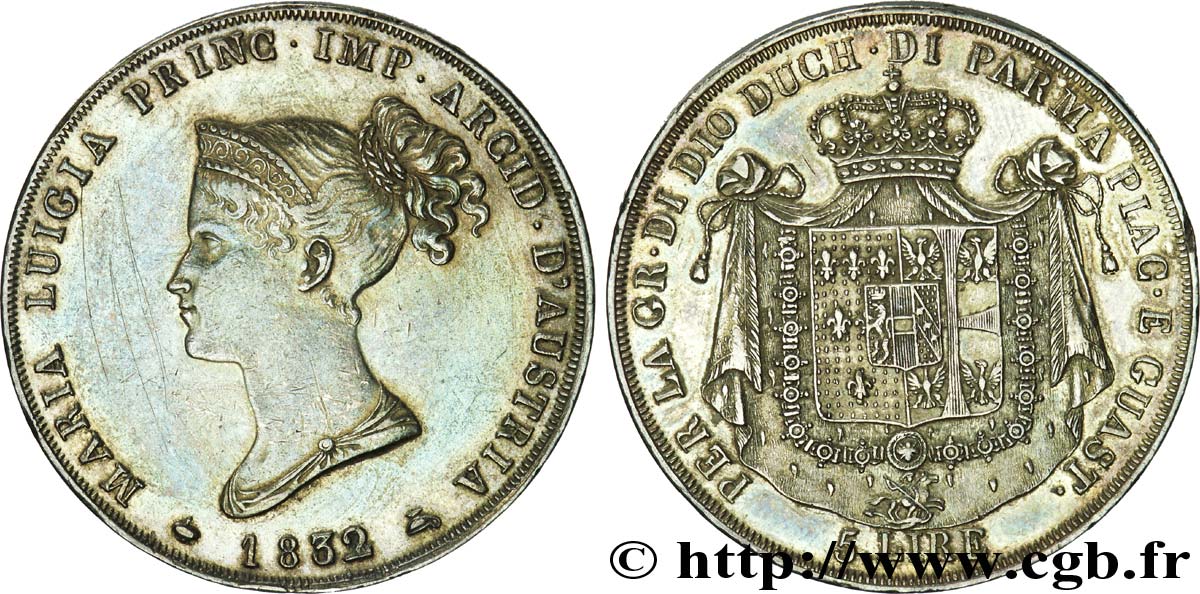 5 lire 1832 Milan VG.2387  BB 