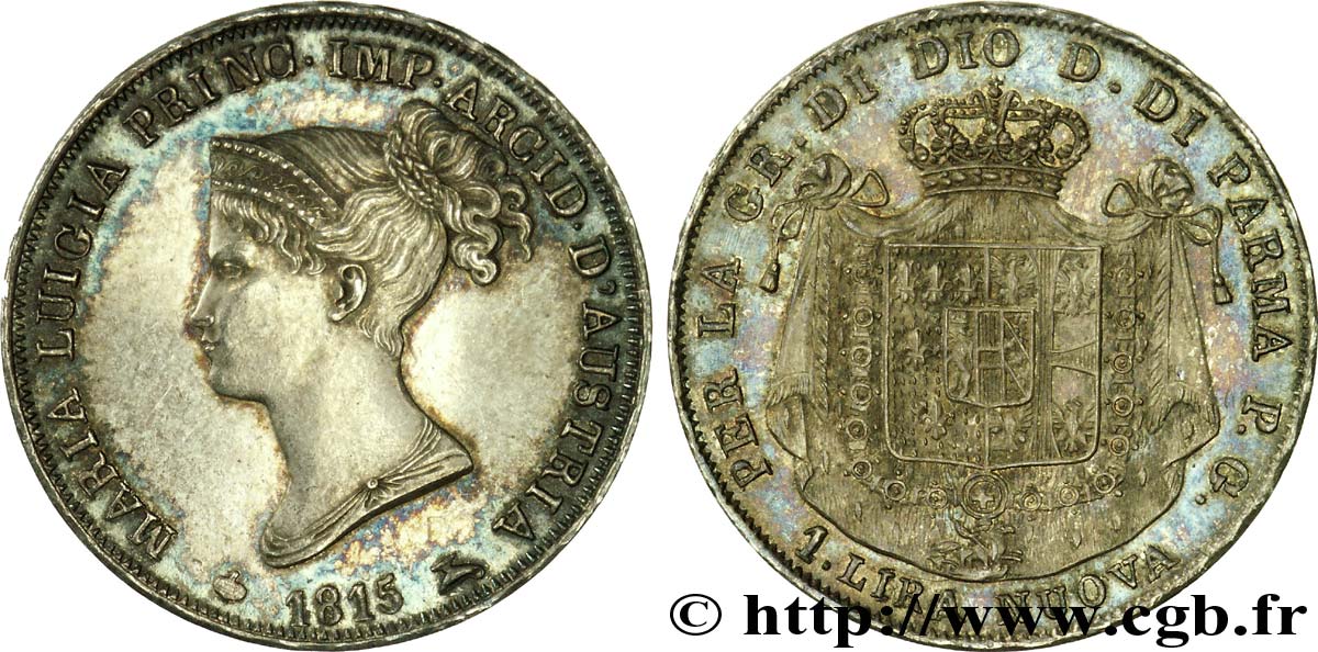 1 lira nuova 1815  Milan VG.2391  VZ 