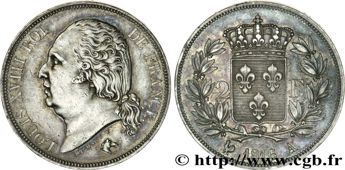 2 francs Louis XVIII 1816 Paris F.257/1 SUP 