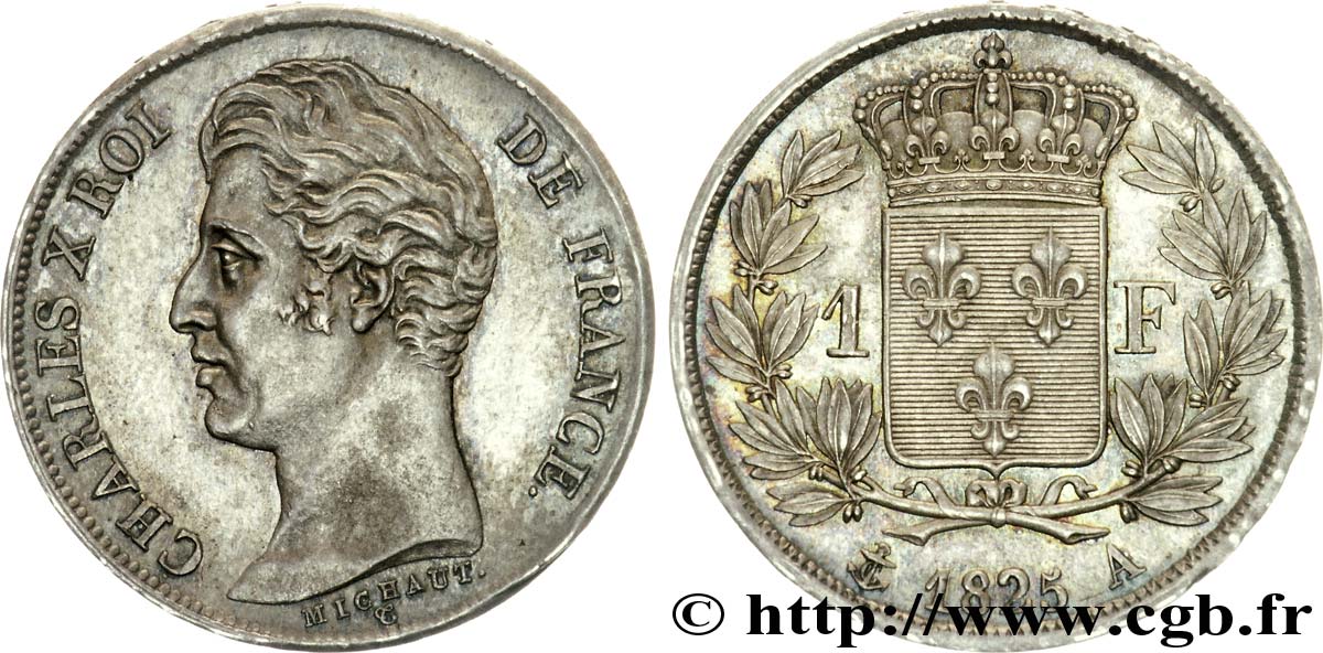 1 franc Charles X 1825 Paris F.207/1 AU 