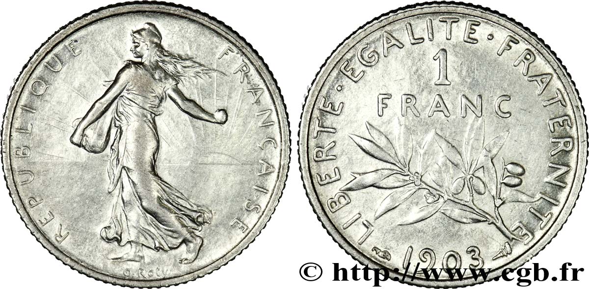 1 franc Semeuse 1903 Paris F.217/8 MBC 