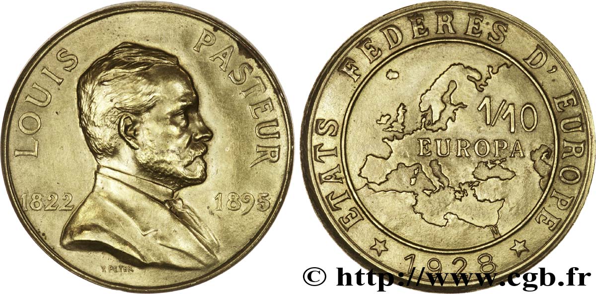 1/10 europa en bronze 1928  Maz.2620  XF 