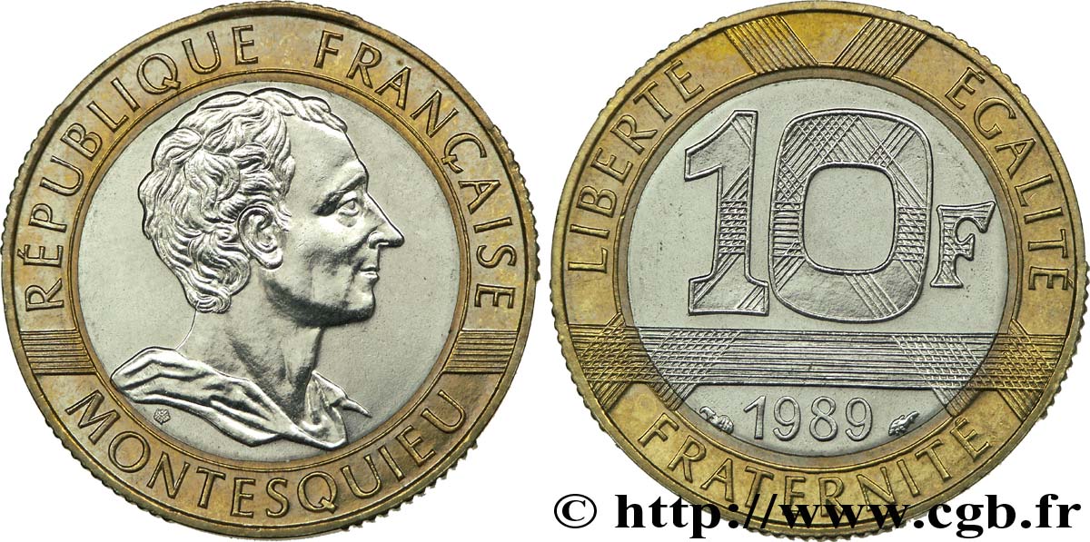 10 francs Montesquieu 1989 Pessac F.376/2 FDC 