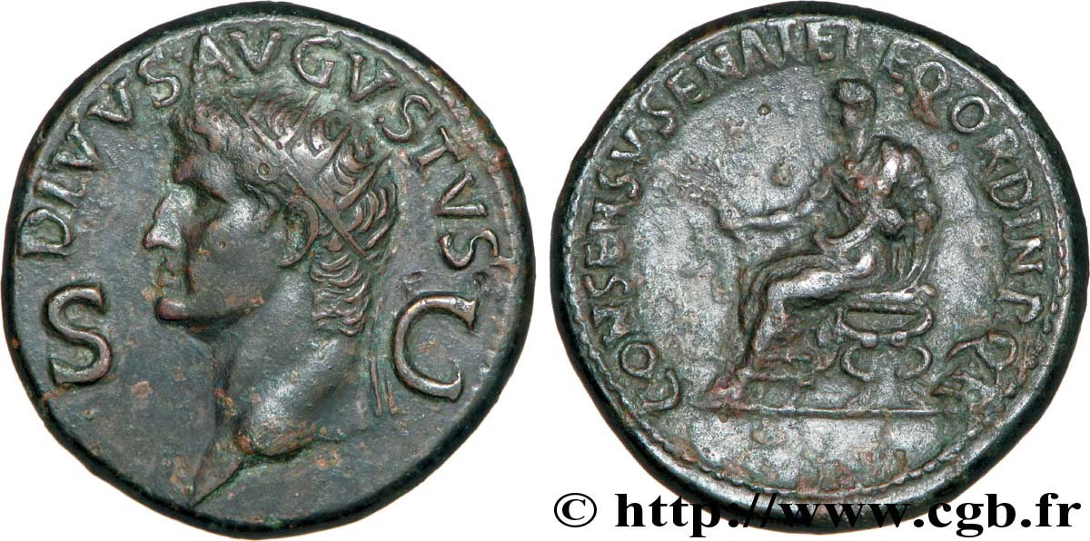 AUGUSTUS Dupondius, (MB, Æ 30 ) AU