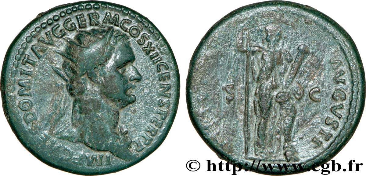 DOMITIANUS Dupondius, (MB, Æ 28) XF