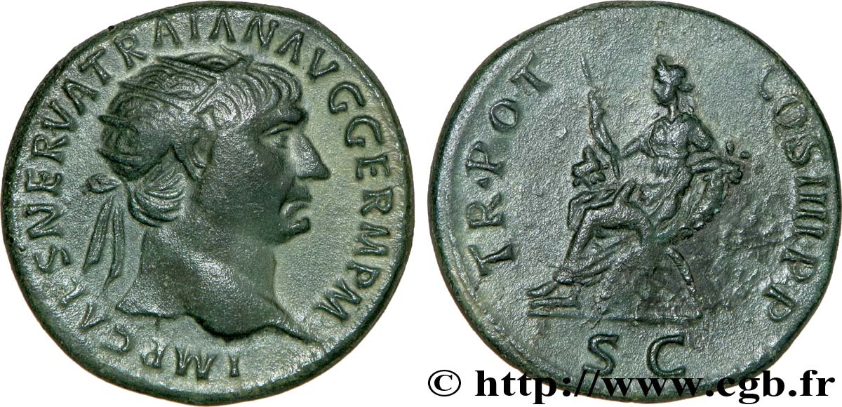 TRAJAN Dupondius, (MB, Æ 27) TTB+