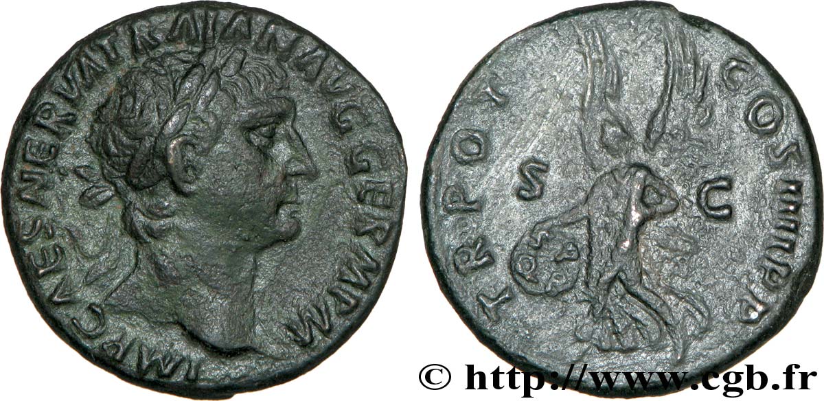 TRAJAN As, (MB, Æ 27) TTB
