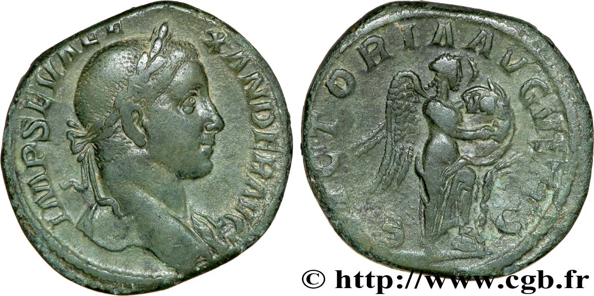 SEVERUS ALEXANDER  Sesterce, (GB, Æ 30) XF