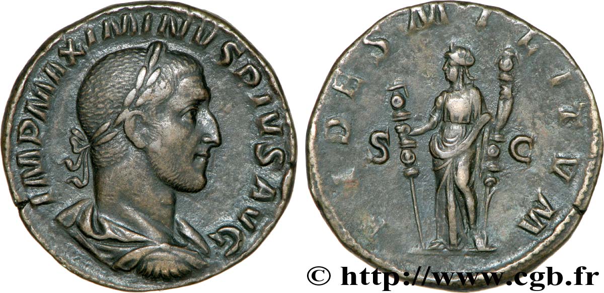 MASSIMINO I Sesterce, (GB, Æ 30) XF