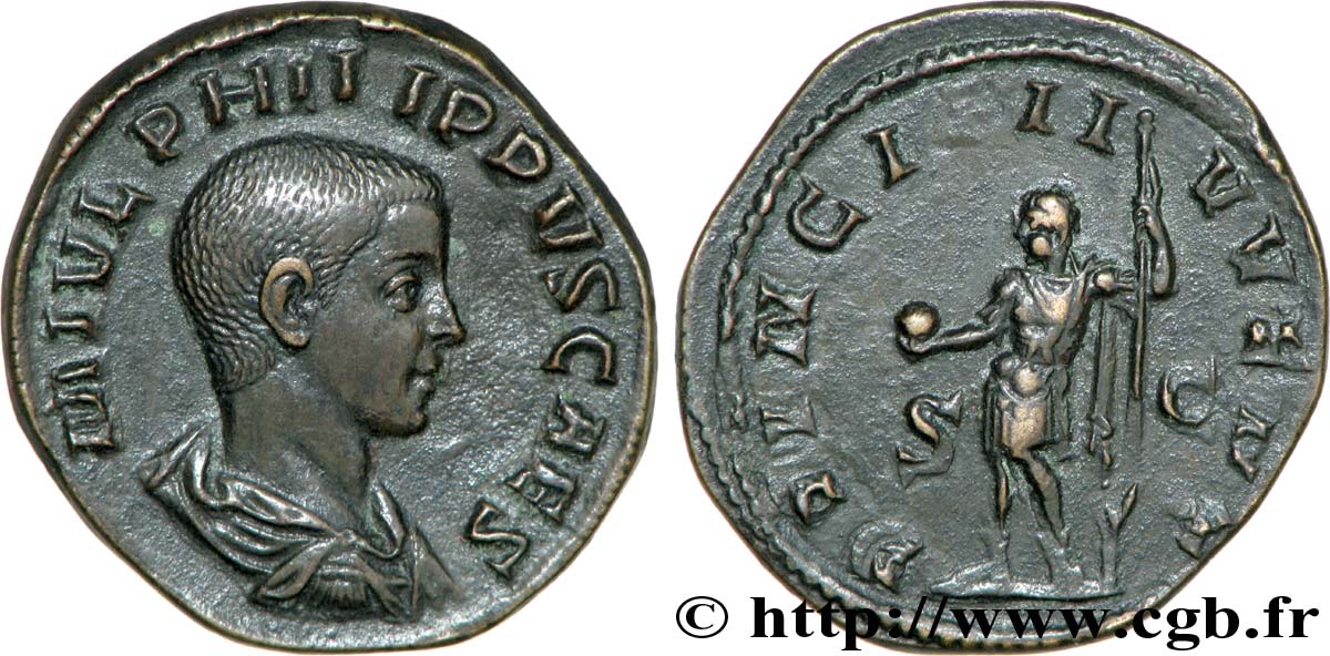 PHILIPPE II Dupondius, (MB, Æ 26) SUP/TTB+