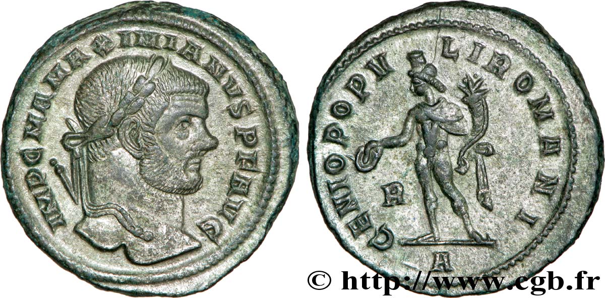 MASSIMIANO ERCOLE Follis ou nummus MS