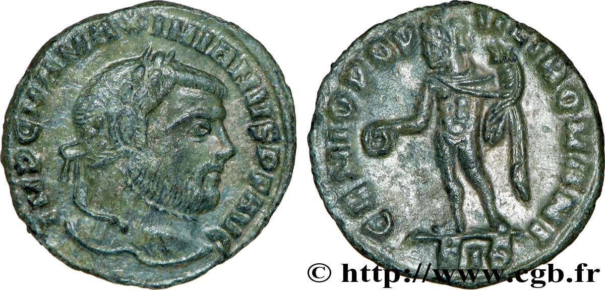 MAXIMIANUS HERCULIUS Quart de follis ou quart de nummus AU