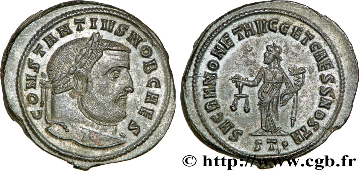 CONSTANCE Ier CHLORE Follis ou nummus SPL