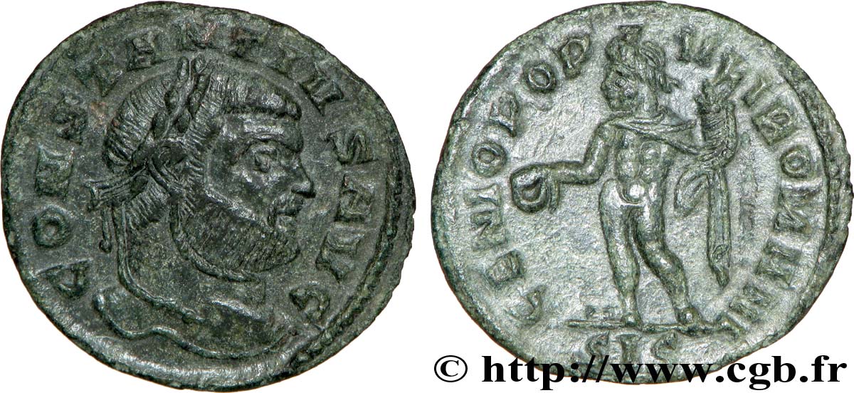 CONSTANTIUS I Quart de follis ou quart de nummus fST