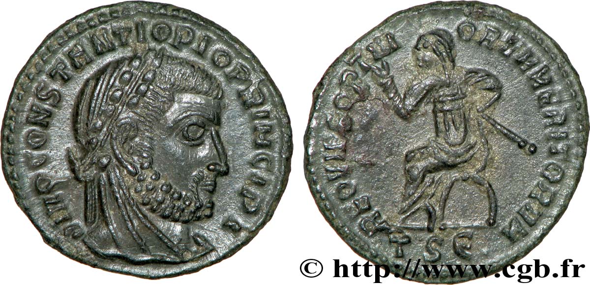 CONSTANTIUS I CHLORUS Demi-follis ou demi-nummus fST