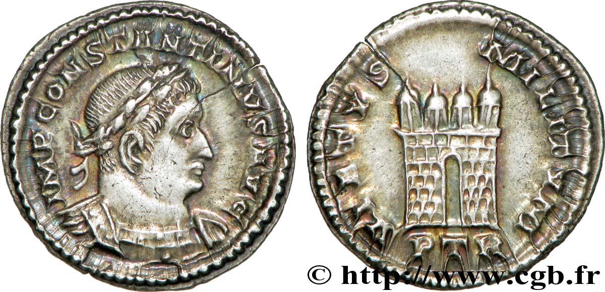 CONSTANTINE I THE GREAT Demi-argenteus MS