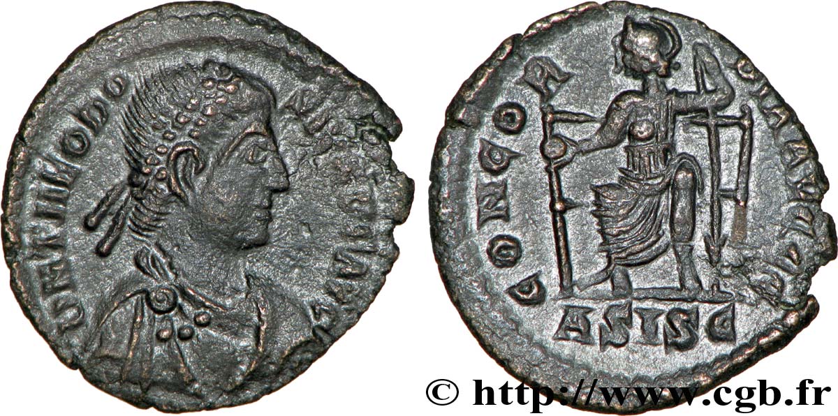 TEODOSIO I Nummus, (Æ 3) EBC