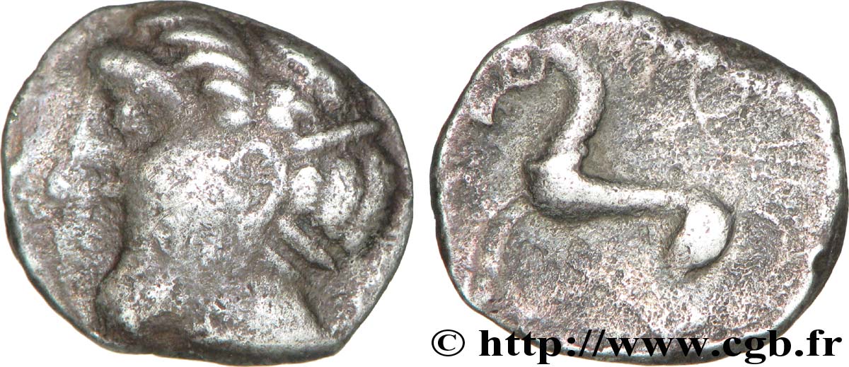 IMITATION OF EMPORION known as of the  Hoard of Bridiers  Drachme à la victoire, imitation d’Emporia VF