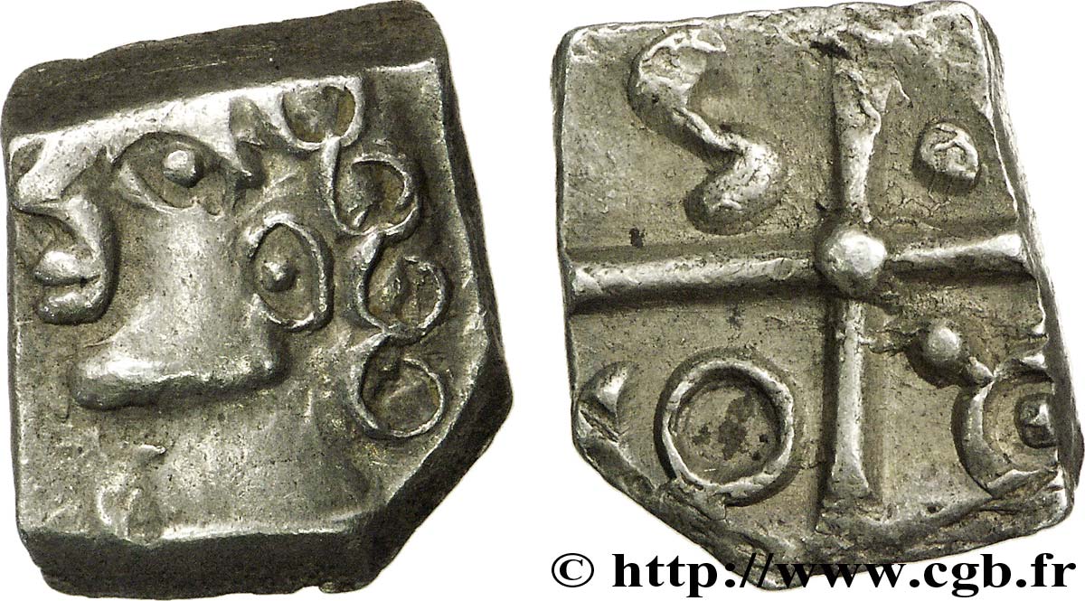 GALLIA - SOUTH WESTERN GAUL - SOTIATES (Area of Sos) Drachme  à la tête bouclée du Causé  XF/AU