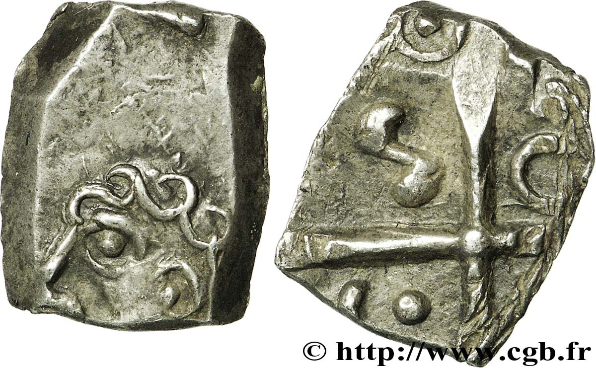 GALLIA - SOUTH WESTERN GAUL - SOTIATES (Area of Sos) Drachme  à la tête bouclée du Causé  XF