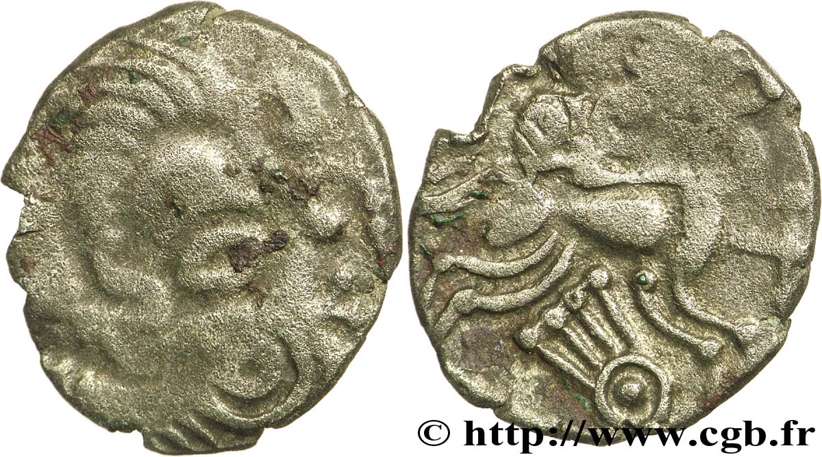GALLIA - ARMORICA - CORIOSOLITÆ (Regione di Corseul, Cotes d Armor) Quart de statère de billon, classe Vb XF