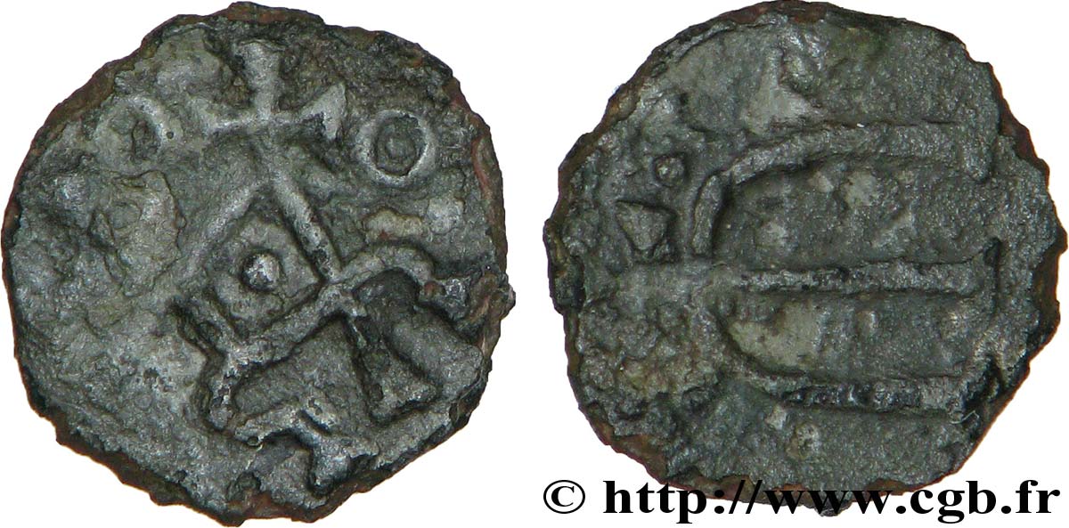 POITOU - METALVS VICVS - Melle (Deux-Sèvres) Obole au A, en bronze ou argent TTB