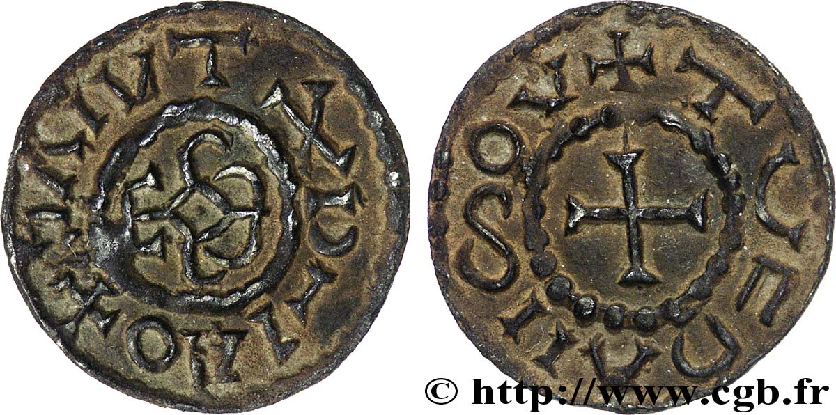 CHARLES THE BALD AND COINAGE IN HIS NAME Obole AU
