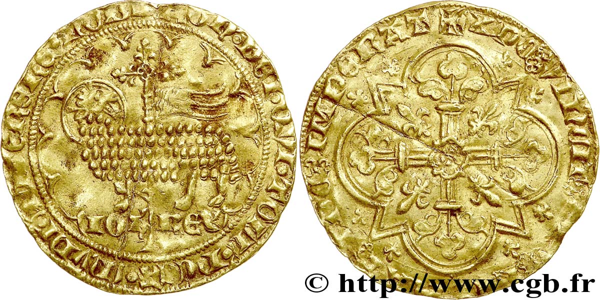 JEAN II LE BON Mouton d or 17/01/1355  TTB/TB+