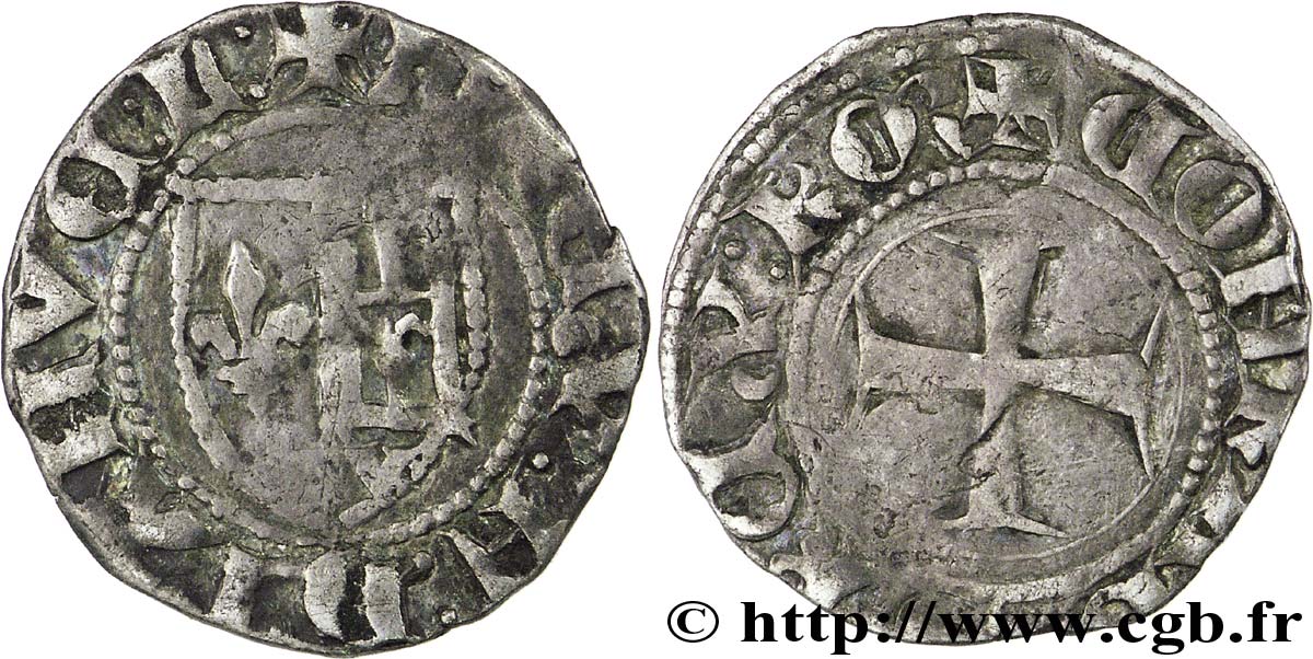 ITALIA - CITY OF GENOA - CHARLES VI  THE MAD  OR  THE WELL-BELOVED  Petachina c. 1400 Gênes VF