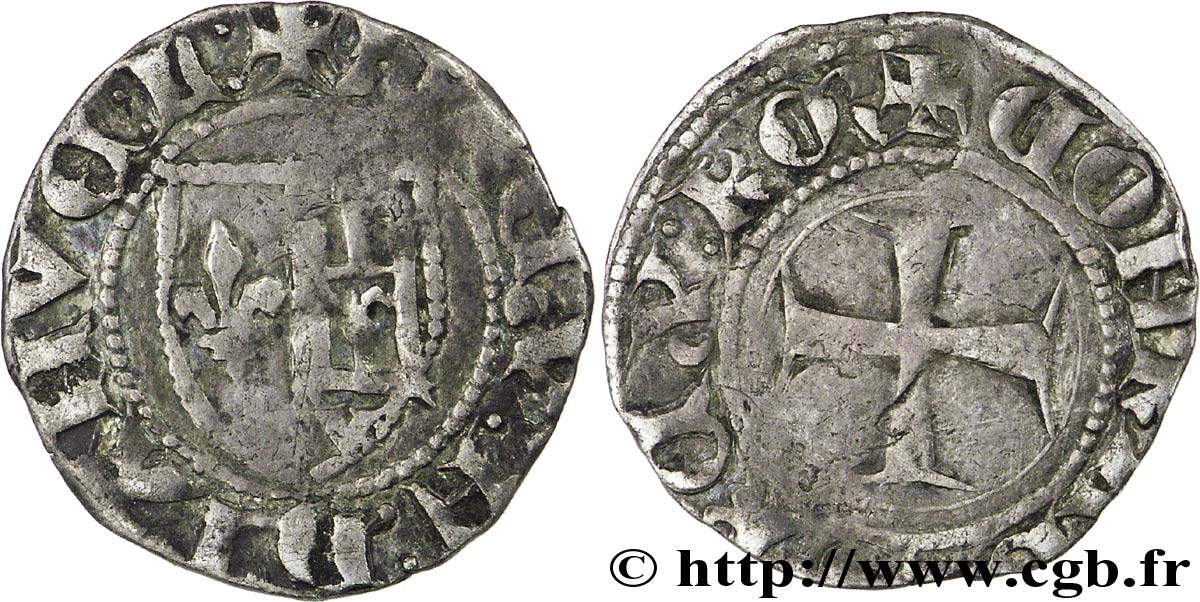 ITALY - CITY OF GENOA - CHARLES VI  THE MAD  OR  THE BELOVED  Petachina c. 1400 Gênes VF