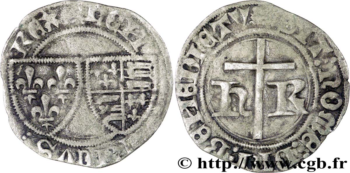 HENRY VI OF LANCASTER Petit blanc aux écus n.d. Rouen BB/q.SPL