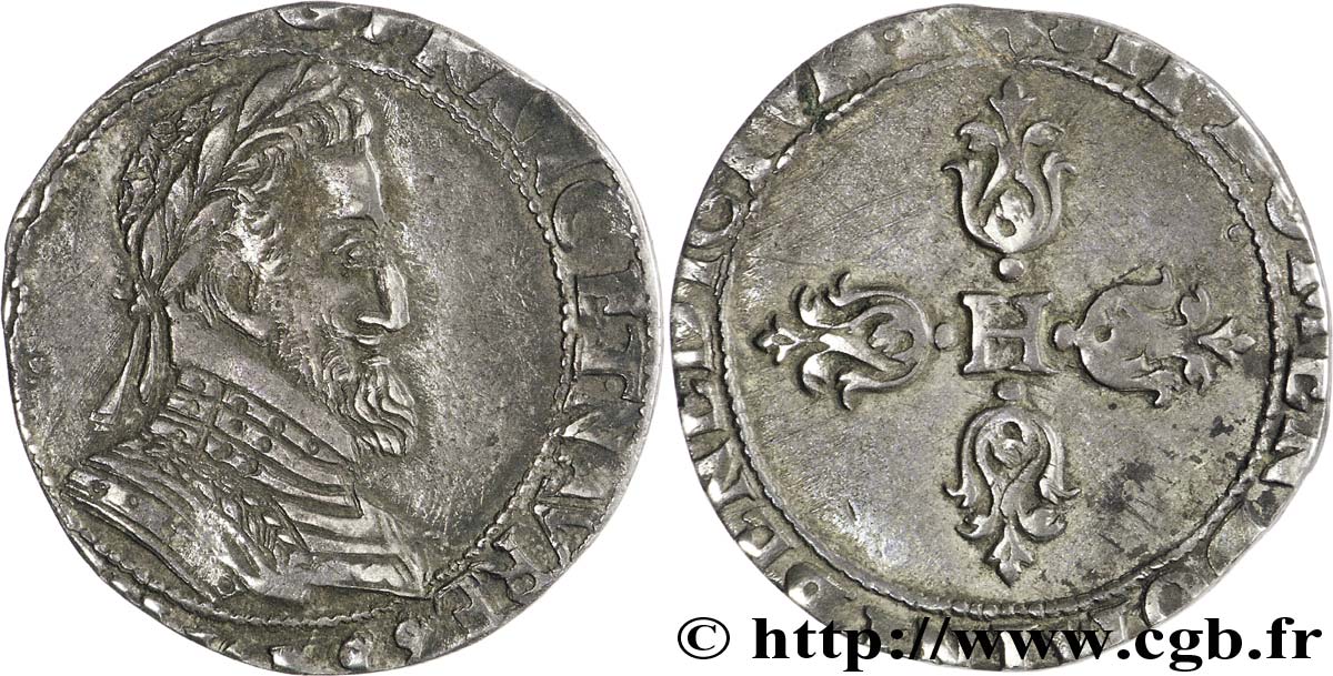 HENRI IV LE GRAND Demi-franc, type de Toulouse 1599 Toulouse TTB