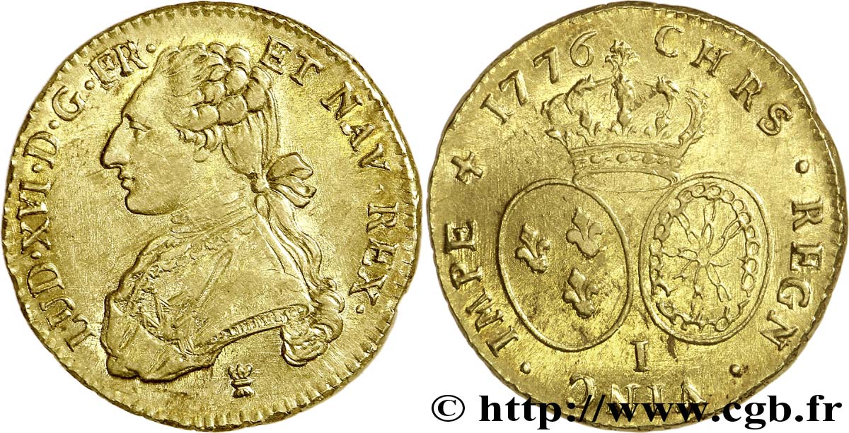 LOUIS XVI Double louis d’or aux écus ovales 1776 Limoges TTB+