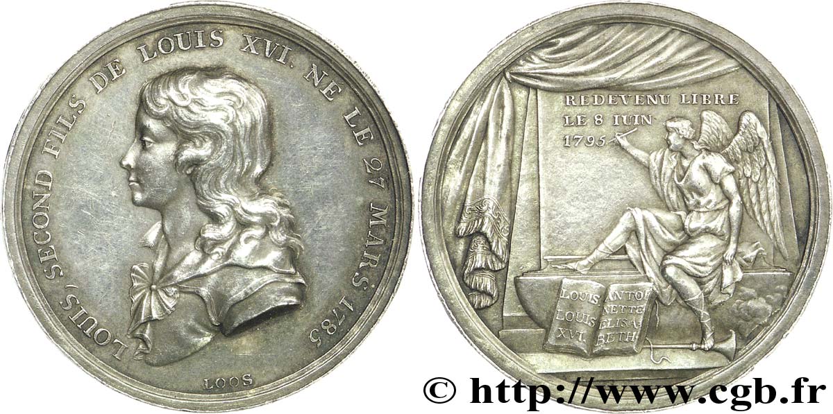 LOUIS XVII Jeton AR 30, mort de Louis XVII, 8 juin 1795 VZ