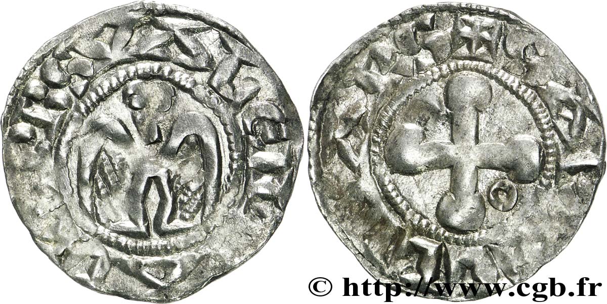 BISCHOP OF VALENCE - ANONYMOUS COINAGE Denier XF
