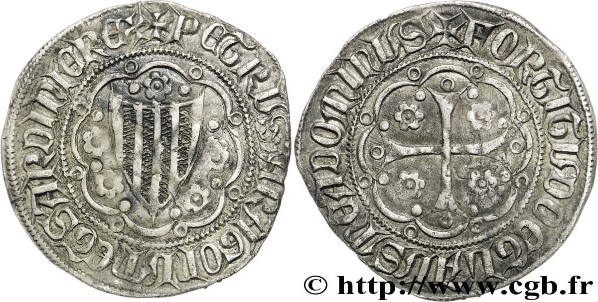 ITALY - SARDINIA - PIERRE III Alfonsi c. 1336-1387 Messine q.SPL