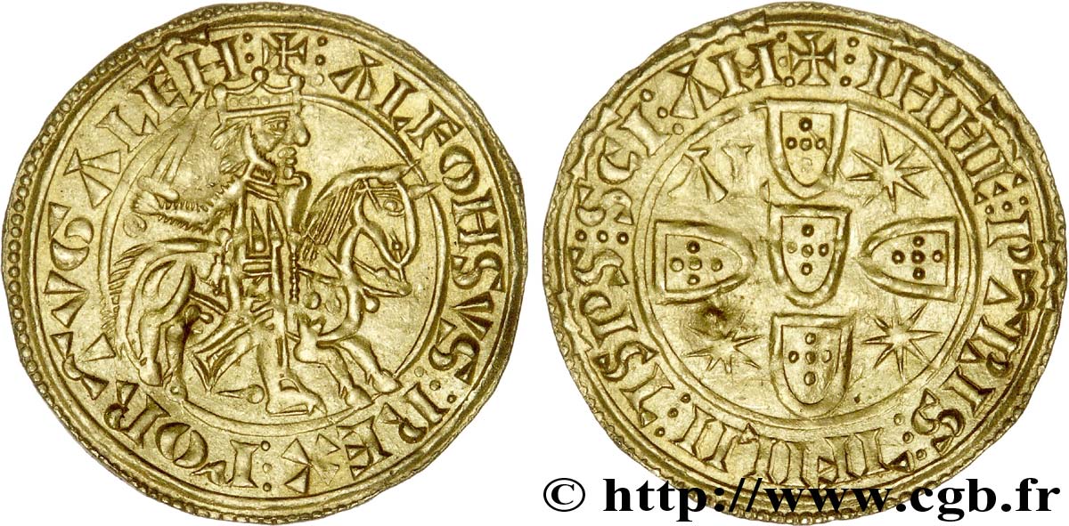 PORTUGAL - KINGDOM OF PORTUGAL - ALPHONSE III Marabotin n.d.  q.SPL