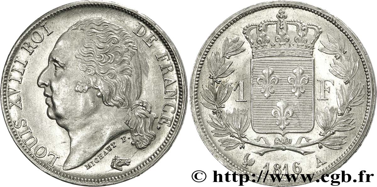 1 franc Louis XVIII 1816 Paris F.206/1 VZ 